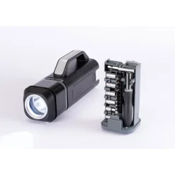 Alles im Griff: das tragbare LED-Licht mit Werkzeugset