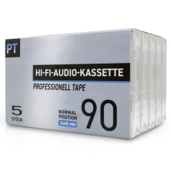 5er-Pack Audiokassetten 90 min
