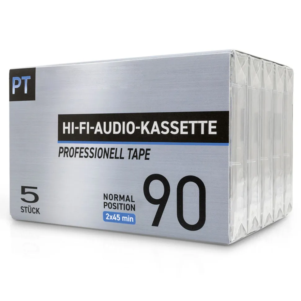 5er-Pack Audiokassetten 90 min