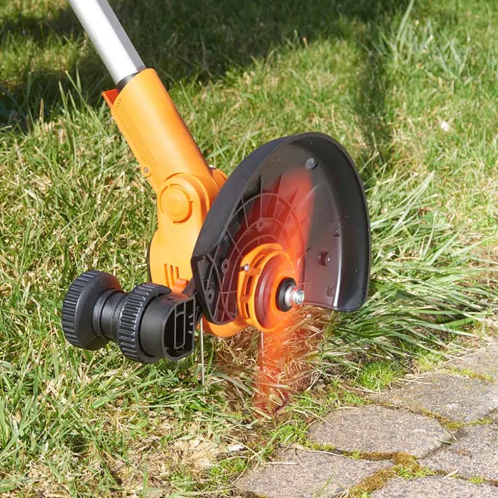Gleitet übers Gras: Dieser Rasentrimmer schiebt sich leicht!