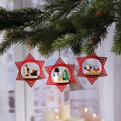 Holz-Baumschmuck im 3er-Pack