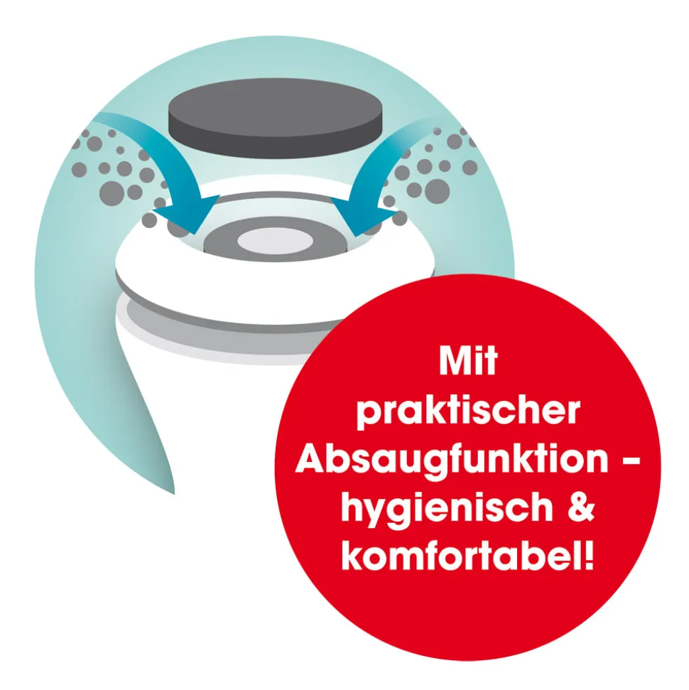 Hornhautentferner mit Saugfunktion