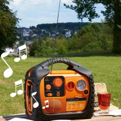 NEU: Mobile Power in allen Lebenslagen – jetzt mit 230 V-/400 W-Steckdose und Radio!
