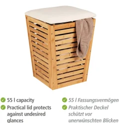 Wäschetruhe mit Sitzpolster