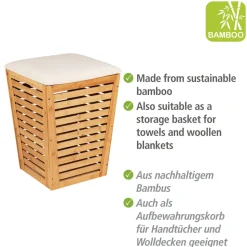 Wäschetruhe mit Sitzpolster